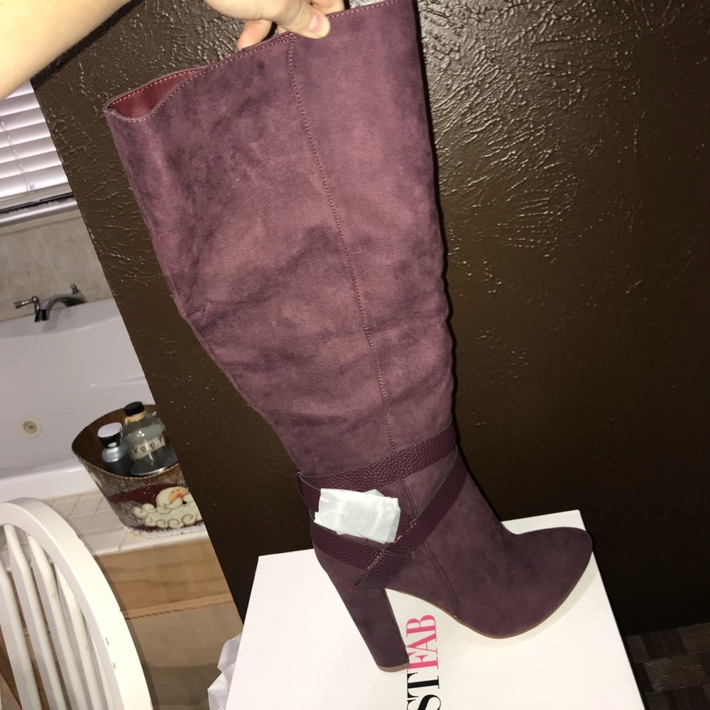 Burgundy boots